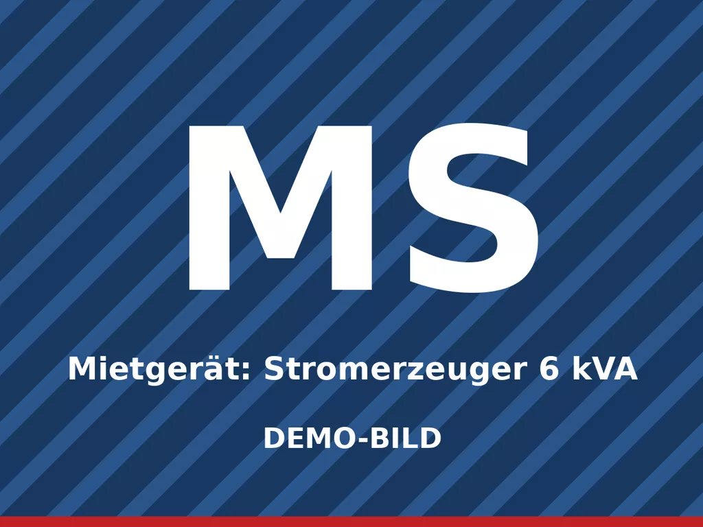 Demo-Bild: Mietgerät: Stromerzeuger 6 kVA