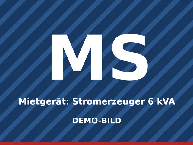 Demo-Bild: Mietgerät: Stromerzeuger 6 kVA
